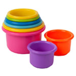 First Year Stack Up Cup Counting Baby Bath Toys