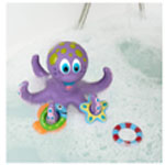 Nuby Floating Purple Octopus with Hoopla rings Baby Bath toysjpg