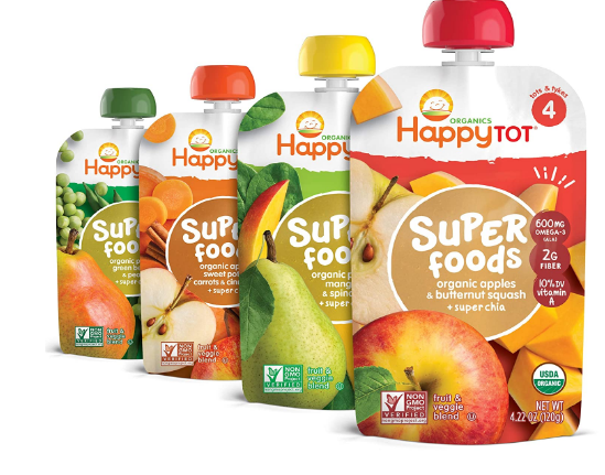 HAPPYTOT Organics Stage 4 Superfoods Variety Pack for babies