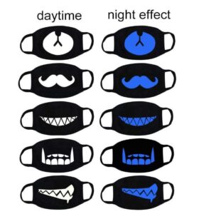 Luminous Unisex halloween face masks for kids