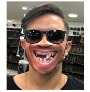 Ugly and realistic Halloween face Mask with nose wire